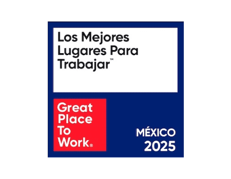 Great Place to Work certification badge, México 2025