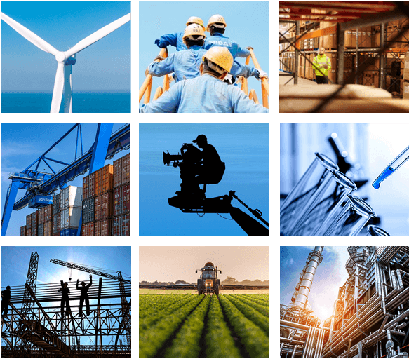 Energy, construction, and agriculture industries