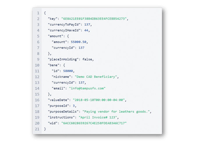 API integration for automated FX and payments