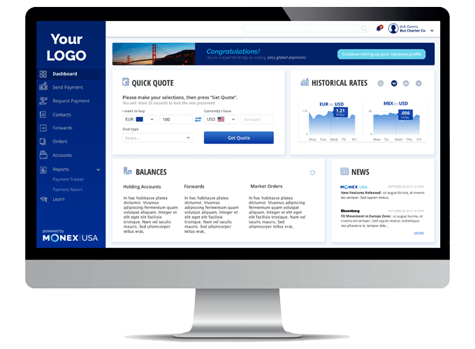 Plateforme de paiement Monex en co-branding