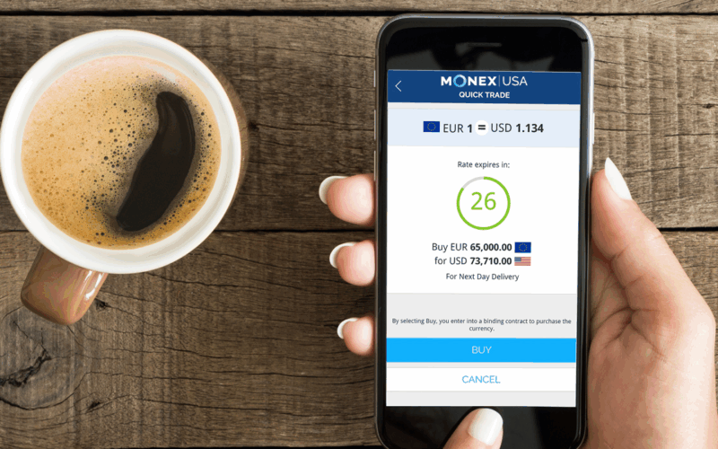 Monex Global mobile app